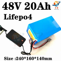 48v 20ah lifepo4 lithium battery 48v 20ah lifepo4 cell BMS 16s 51.2v for 2000w electro scooter ebike Bicycle + 5A charger