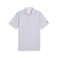 【PUMA GOLF】AP微小雨傘短袖Polo衫(男)-白,XS