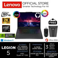 Lenovo Legion 5 Ryzen AI 7 350 RTX5060 512GB SSD 16GB WQXGA OLED 100%sRGB 165Hz Win11+OHS