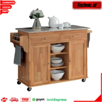 Informa Reno Troli Dapur Reno Kitchen Caet Beech Rak Penyimpanan Rak Dapur