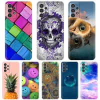 For Samsung A73 Case A33 A53 Clear Fashion Painted Cover Silicone Phone Case for Samsung Galaxy A53 5G Cover A 33 A73 2022 Coque