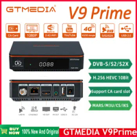 Original GTMEDIA V9 Prime DVB-S/S2/S2X Satellite Receiver 1080P H.265 Built-in WiFi CA Card pk GTMEDIA V8 nova v8 honor v9 super