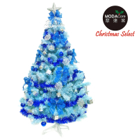 【摩達客】台灣製-10尺/10呎-300cm豪華版冰藍色聖誕樹(含銀藍系配件組/不含燈/本島免運費)