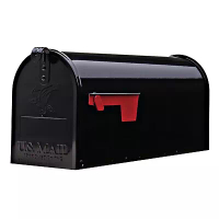 Gibraltar Mailboxes Classic Medium, Steel, Post Mount Mailbox, BlackOpens