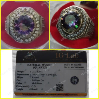 CINCIN NATURAL MYSTIC QUARTZ RING 9 PLUS MEMO IG Lab