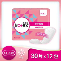 【Kotex 靠得住】安全瞬吸護墊 標準無香14.5cm 30片x12包