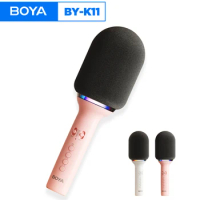 BOYA K11 Bluetooth Wireless Karaoke Microphone Portable Singing Machine for Kids Singing,KTV,Rever,Voice Changer,Live Streaming