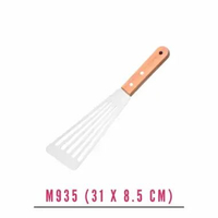 Griddle Spatula Sutil Masak Stainless Sus 304 Gagang Kayu / Spatula Griddle Sutil Teppanyaki SPATULA