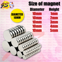 1pcs Diameter 10mm Magnet Round Magnet Neodymium Magnet N35 N52 Super Strong Round Disc Thickness Ma
