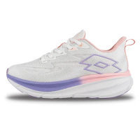 【LOTTO】女 寬楦超速跑輕量極避震跑鞋(白/粉紫-LT4AWR5397)