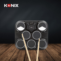 【KONIX 科尼斯樂器】桌上型電子鼓 行動爵士鼓組 數位打擊板 打點板 重低音雙喇叭 內建節拍器