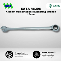 Kunci Ring Pas SATA 46306 X Combination Ratcheting Wrench 13 mm 13mm Anti Pegal Untuk Baut Tempat Se