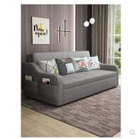 多功能沙發床可折疊兩用雙人小戶型北歐實木客廳網紅款布藝折疊床