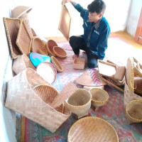 PRODUK LOKAL PURWOREJO ANEKA ANYAMAN BAMBU caping, kipas, tampah