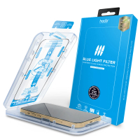 【hoda】iPhone 14 Plus/13 Pro max 聽筒全覆蓋 抗藍光滿版玻璃保護貼(附無塵太空艙貼膜神器)