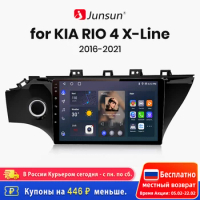 Junsun V1 AI Voice Wireless CarPlay Android Auto Radio for KIA RIO 4 X-Line 2016-2019 2020 2021 4G Car Multimedia GPS 2din