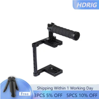HDRIG Universal Camera Cage Rig with Tripod Mount Baseplate for Canon 80D Nikon D7000 Sony A99 Panasonic GH5