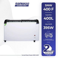 Freezer Sanwoo Sliding Curved Glass SNW 400F / Freezer Sliding Curved Glass 400L