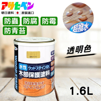 【日本Asahipen】新水性室內外護木漆EX 1.6L 透明色
