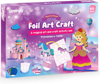 Foil Arts and Crafts for Kids Ages 4-8 Art Craft Supplies Kits No Mess DIY Creative Travel Toys Acti