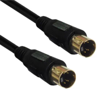 S-Video Cable Mini DIN 4 Pin Cable Male to Male Gold Plated Mini DIN 4 Pin Connector Compatible with DVD Playe 1M 1.8M 3M