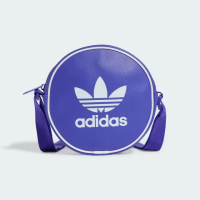 【adidas 愛迪達】側背包 斜背包 小包 運動包 三葉草 AC ROUND BAG 紫 IR5446