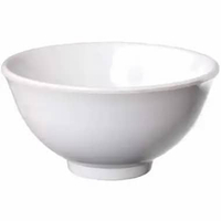 Mangkok Soto Kecil 4" Cekung Dalam Runcing Segitiga Keramik Porselen Putih Polos Tebal Murah Tahan P