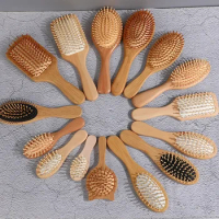 1PC Wood Comb Professional Air Cushion Hair Loss Massage Brush Hairbrush Comb Scalp Hair Care Healthy Bamboo Comb