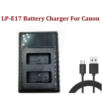 LP-E17 LCD Dual Battery Charger For Canon EOS 77D 200D 250D M3 M6 750D 760D 800D 850D 8000D 9000D X8I Camera