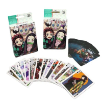 Anime Kimetsu No Yaiba Pattern Poker Card Figure Cards Poker Board Game Playing Cards Desktop Games Gift