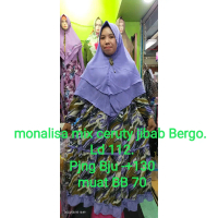 Gamis syari PiLar Monalisa mix ceruty jibab Ped Antem Busui Seragam Pesta Murah