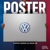Poster VW Combi T1 Transporter Blue Bisa Cetak Custom Hiasan Dinding Kamar Cowo Otomotif Hippie Van 