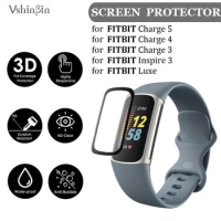 100PCS 3D Curved Soft Screen Protector for Fitbit Charge 5/4/3 Smart Watch Fitbit Inspire 3 /Luxe/Full Cover Protective Film