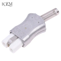 New 6mm IEC C8 Ceramic Wiring Industry Socket Plug High Temperature Male Female Connector Electric Oven Power Outlet 35A