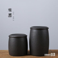 茶葉罐 茶葉罐陶瓷 密封罐 復古密封普洱茶罐日式窯變茶倉 陶瓷罐茶葉 LN3245 雙十一購物節