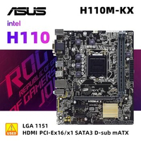 ASUS H110M-K X+i7 6700 Motherboard KIt Supports Intel 6th and 7th generation Core processors using the LGA 1151 DDR4 32GB ATX