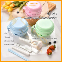 LAKOE Multifungsi Grinding Bowl Baby Food Maker Alat Pembuat Makanan Mpasi Bayi set 10Pcs