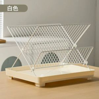 折疊廚房碗盤瀝水架多功能碗筷家用瀝水架餐具收納架置物架碗盤架