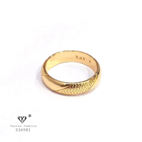 Yaxiya Cincin Polos Motif Random Perhiasan Imitasi Gold 304 YAXIYA STORE