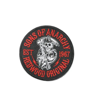 Son of Anarchy Embroidered Patches for Clothing DIY Decoration Appliques Iron on Logo Badge Sticker for Biker