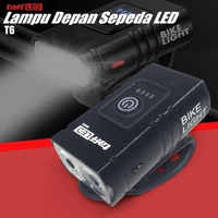 TaffLED Lampu Depan Sepeda LED T6 USB Rechargeable - Terangi Track Sepeda Anda dengan Cahaya Super T
