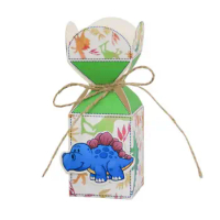 Dinosaur Party Favors Box Gift Wrap Bag With Rope Kids Dino Theme Birthday Event Table Decor 60pcs