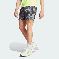 adidas 愛迪達 OTR Short AOP 男 短褲 亞洲版 運動 慢跑 訓練 吸濕排汗 反光 灰黑(IB6395)