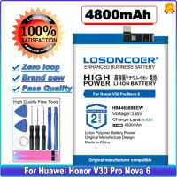 LOSONCOER High Capacity Battery 4800mAh HB446589EEW Battery For Huawei Honor View 30 Pro 5G OXF-N29 Nova 6 Nova6 in stock