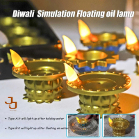 Diwali Simulation LED Candle Lamp Deepavali Decorative Candle Small Floating Decoration Oil Lamp