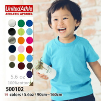 日本 United Athle 5.6 oz 兒童短袖純棉素面T-shirt / 素T / 素t