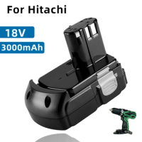 For Hitachi Power Tool Battery 18V Replacement for Hitachi BCL1815 BCL1820 BCL1860 BCL1830 327730 CJ-OPEN 3.0Ah Lithium Battery