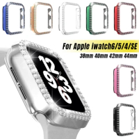 Diamond Case for Apple Watch Cover Series 7 6 SE 5 4 3 2 1 38MM 42MM for Iwatch SE 6 5 4 40mm 44mm Bumpe Protective Case