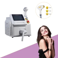 Portable diode laser 3-wavelength 755 808 1064nm painless and safe laser hair removal instrument