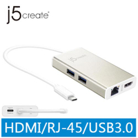【最高22%回饋 5000點】j5create JCA374 USB Type-C 多功能擴充卡